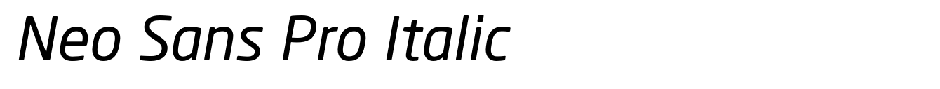 Neo Sans Pro Italic